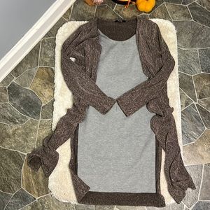 Two Piece Outfit: Dress (S) and Oversized Cardigan (L)